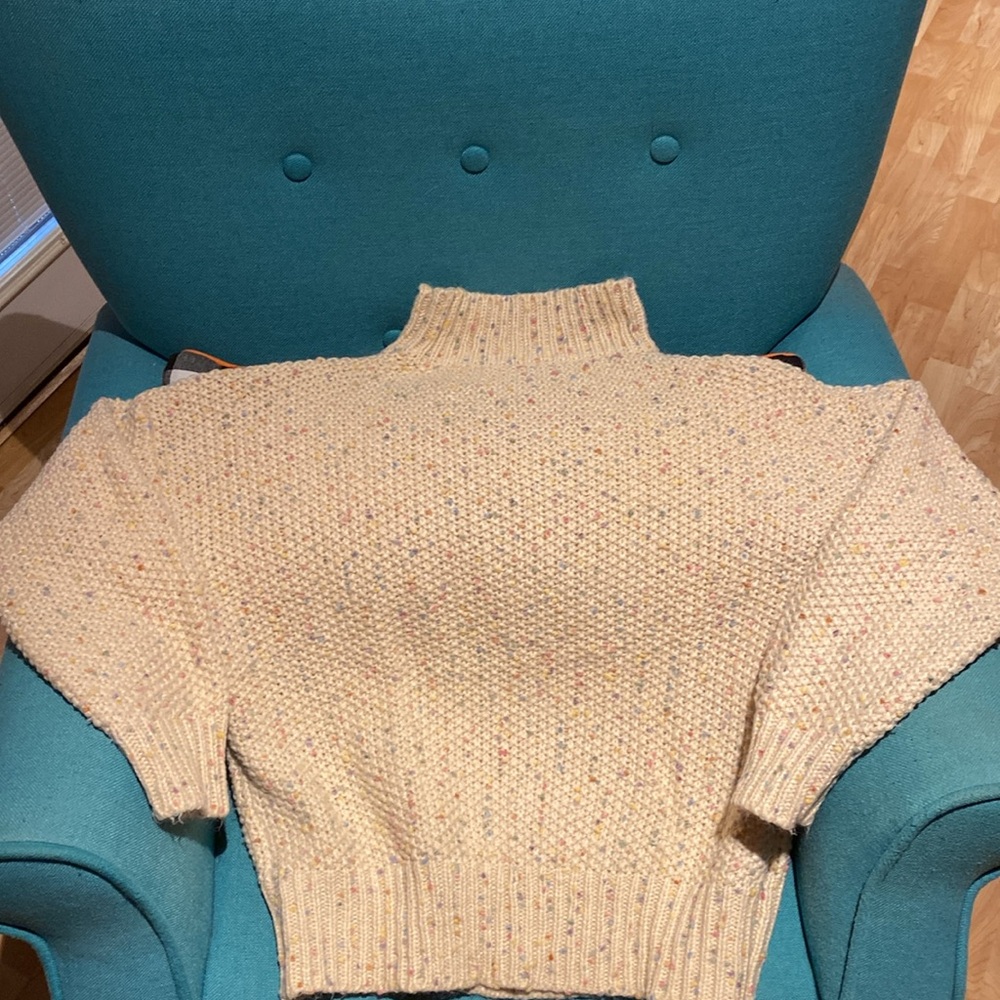 CHICWISH COLORFUL DOTS HIGH NECK CHUNKY KNIT SWEATER - Picture 4 of 5